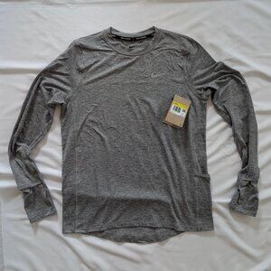 NEW Nike Running Dri-Fit Long Sleeve Shirt Women's Small Gray Tee Top Reflective